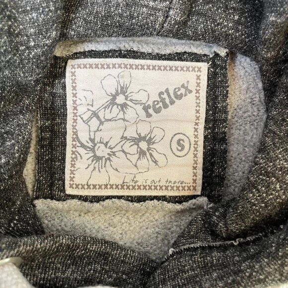 Reflex Boys Size S Hoodie Heather Gray White Trim Long Sleeves - Picture 5 of 7